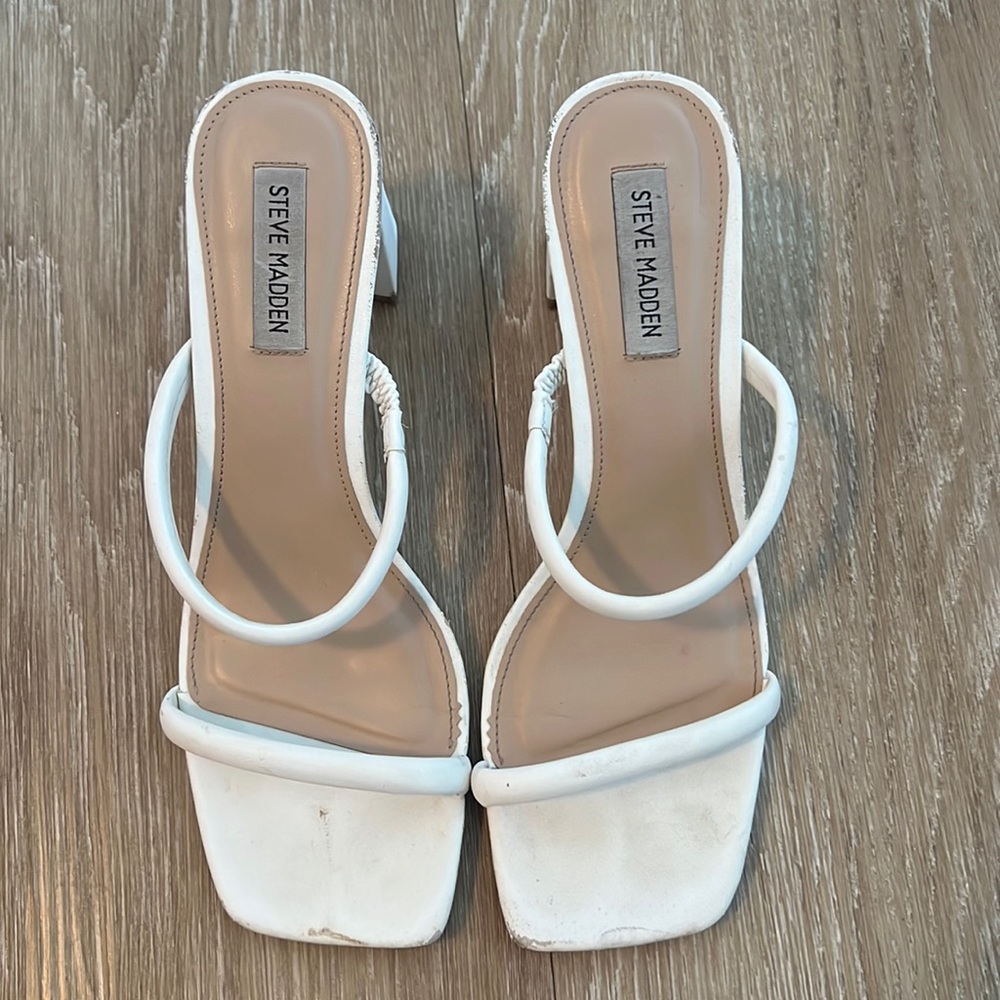 Steve Madden White Heals